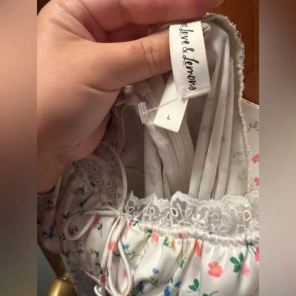 For Love And Lemons White Floral Lace Top - Picture 2 of 3